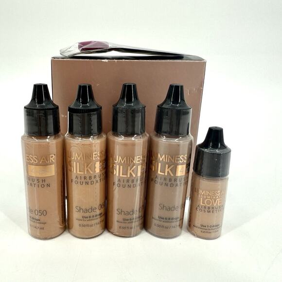 LUMINESS Other - (4) LUMINESS Silk Airbrush Silk Foundation N-Warm 4 Shades 50, 60, 70, 80 + Love